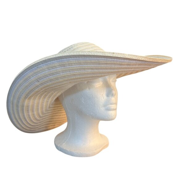 Betmar NY Beach Sun Hat Wide Brim Floppy UPF 50 Resort Fashion Ivory Cruise Chic main image 8